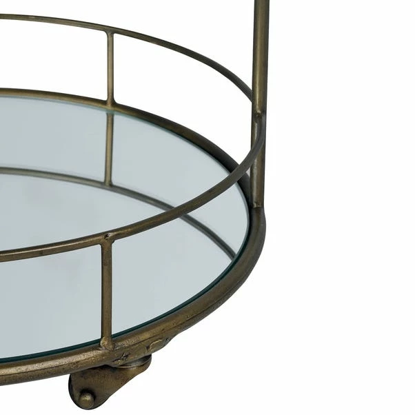 Dunelm Pimlico Antique Brass Drinks Trolley 6 Dunelm Pimlico Antique Brass Drinks Trolley - Image 4
