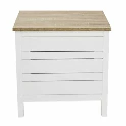 Lloyd Pascal Amalfi White Laundry Hamper -furniture Shop 1000087275 alt01