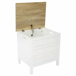 Lloyd Pascal Amalfi White Laundry Hamper -furniture Shop 1000087275 alt02