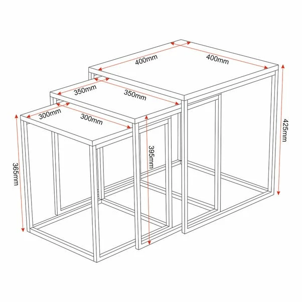 Seconique Charisma White High Gloss Nest Of Tables 4 Seconique Charisma White High Gloss Nest Of Tables - Image 2
