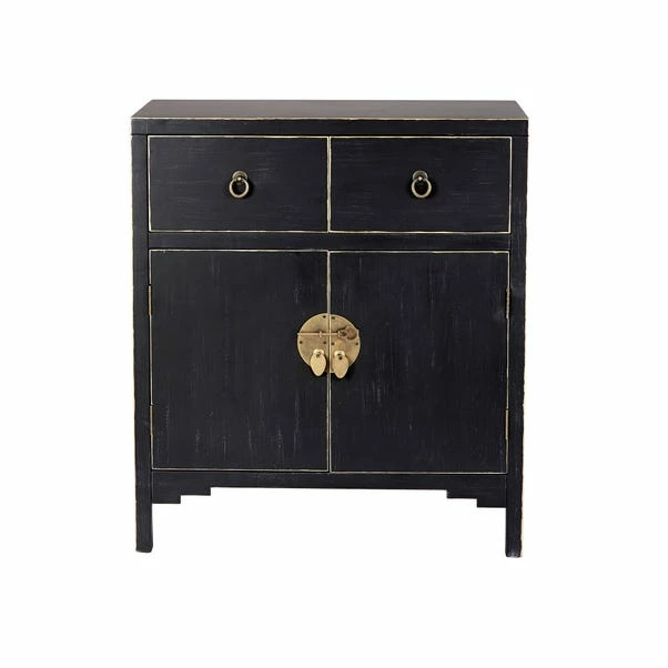 Dunelm Hanna 2 Drawer & 1 Door Chest, Black 4 Dunelm Hanna 2 Drawer & 1 Door Chest, Black - Image 2