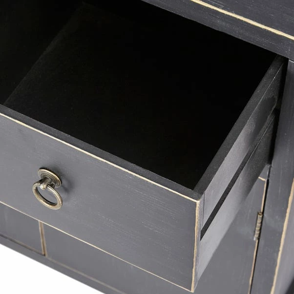 Dunelm Hanna 2 Drawer & 1 Door Chest, Black 6 Dunelm Hanna 2 Drawer & 1 Door Chest, Black - Image 4