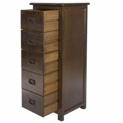 Core Boston Tall Slim 5 Drawer Chest, Pine 5 Core Boston Tall Slim 5 Drawer Chest, Pine -furniture Shop 1000134026 alt01