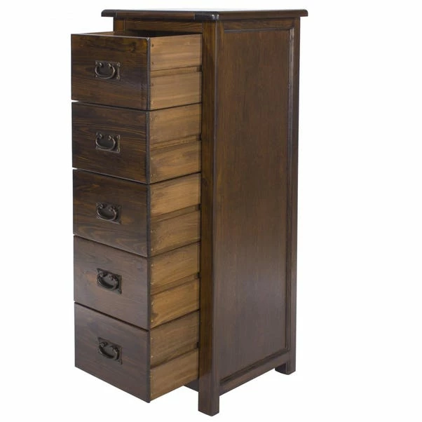 Core Boston Tall Slim 5 Drawer Chest, Pine 4 Core Boston Tall Slim 5 Drawer Chest, Pine - Image 2