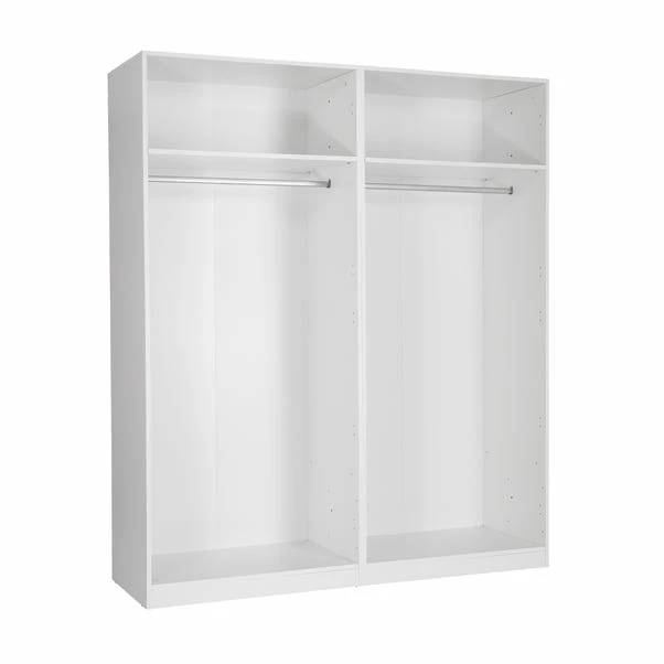 Harmony Euston 4 Door Wardrobe, White & Mirrored 4 Harmony Euston 4 Door Wardrobe, White & Mirrored - Image 2