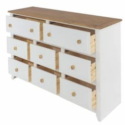 Core Capri 8 Drawer Chest, White &Pine -furniture Shop 1000135183 alt02