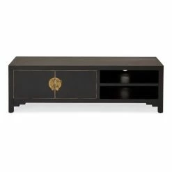 Dunelm Hanna Black Wide TV Stand -furniture Shop 1000146593 alt01