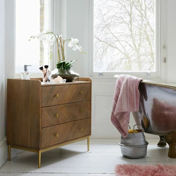 Dunelm Rumi 3 Drawer Chest, Mango Wood 4 Dunelm Rumi 3 Drawer Chest, Mango Wood - Image 2