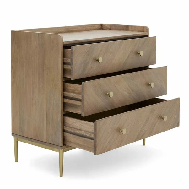 Dunelm Rumi 3 Drawer Chest, Mango Wood 8 Dunelm Rumi 3 Drawer Chest, Mango Wood - Image 6