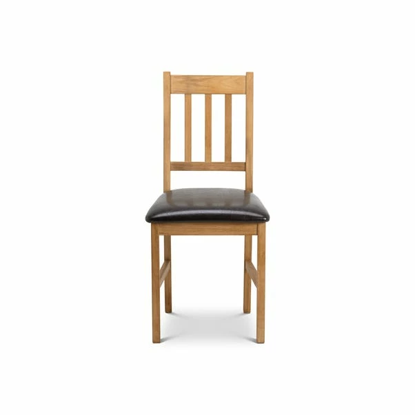 Julian Bowen Coxmoor Set Of 2 Dining Chairs Brown PU Leather 5 Julian Bowen Coxmoor Set Of 2 Dining Chairs Brown PU Leather - Image 3