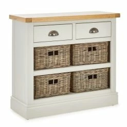Dunelm Compton Ivory Console Table With Baskets -furniture Shop 1000157740 alt02