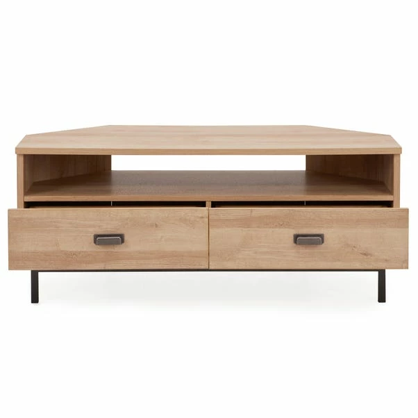 Dunelm Fulton Oak Effect Corner TV Stand 5 Dunelm Fulton Oak Effect Corner TV Stand - Image 3