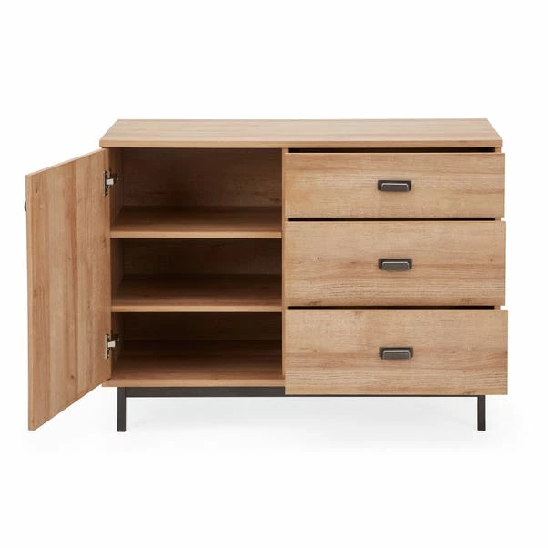Dunelm Fulton Oak Effect Small Sideboard 5 Dunelm Fulton Oak Effect Small Sideboard - Image 3