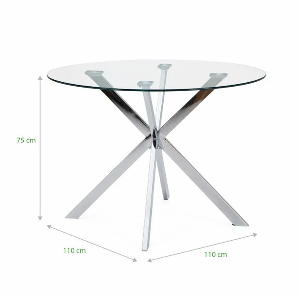 Dunelm Lumia Glass Round Table 8 Dunelm Lumia Glass Round Table - Image 6