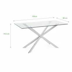 Dunelm Lumia Glass Dining Table -furniture Shop 1000157902 alt08