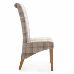 Dunelm Chester Set Of 2 Dining Chairs Natural Woven Check -furniture Shop 1000157944 alt03