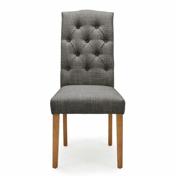 Dunelm Darcy Set Of 2 Dining Chairs Charcoal 5 Dunelm Darcy Set Of 2 Dining Chairs Charcoal - Image 3