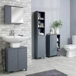 Lloyd Pascal Grey Wave Tall Cabinet 11 Lloyd Pascal Grey Wave Tall Cabinet -furniture Shop 1000160243 alt03