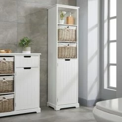 Lloyd Pascal White Willow Tall Cabinet -furniture Shop 1000161857 alt02