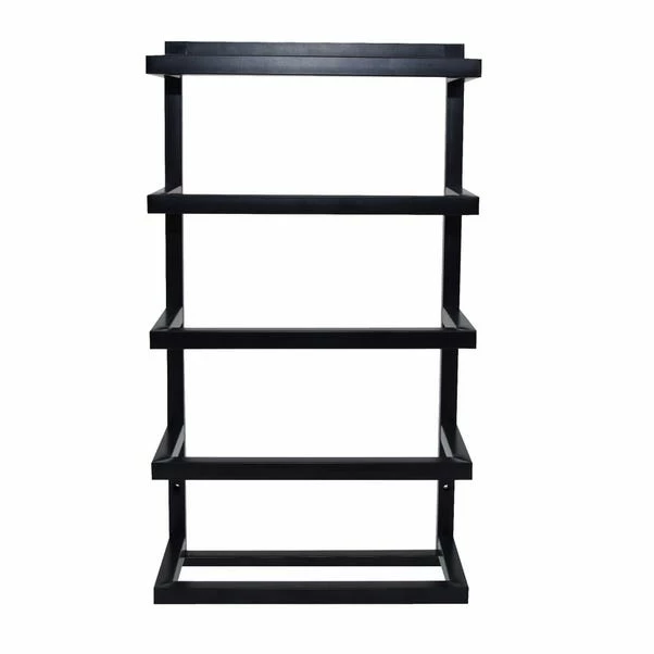 Lloyd Pascal Matt Black 5 Tier Wall Towel Rack 4 Lloyd Pascal Matt Black 5 Tier Wall Towel Rack - Image 2