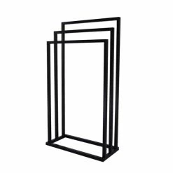Lloyd Pascal Black 3 Rail Free Standing Towel Holder 7 Lloyd Pascal Black 3 Rail Free Standing Towel Holder -furniture Shop 1000161863 alt01