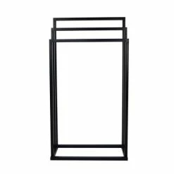 Lloyd Pascal Black 3 Rail Free Standing Towel Holder 9 Lloyd Pascal Black 3 Rail Free Standing Towel Holder -furniture Shop 1000161863 alt03