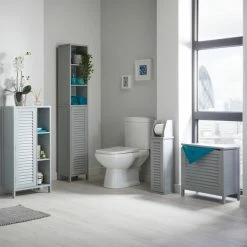 Lloyd Pascal Grey Tuscany Tall Cabinet -furniture Shop 1000161867 alt03