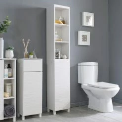 Lloyd Pascal White Wave Tall Cabinet -furniture Shop 1000169005 alt04