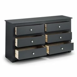Julian Bowen Radley 6 Drawer Chest, Dark Grey & Pine -furniture Shop 1000169858 alt01