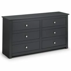 Julian Bowen Radley 6 Drawer Chest, Dark Grey & Pine -furniture Shop 1000169858 alt02
