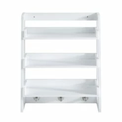 Lloyd Pascal Jasper White Wall Mounted Shelves With Chrome Hooks -furniture Shop 1000182100 alt03