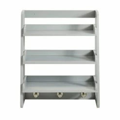 Lloyd Pascal Jasper Grey Wall Mounted Shelves With Chrome Hooks -furniture Shop 1000182101 alt03