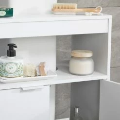 Lloyd Pascal Jaxon White Under Sink Unit With Open Shelf -furniture Shop 1000182103 alt03