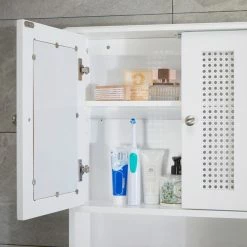 Lloyd Pascal Palermo Cane White Wall Mirror Cabinet 11 Lloyd Pascal Palermo Cane White Wall Mirror Cabinet -furniture Shop 1000185508 alt03