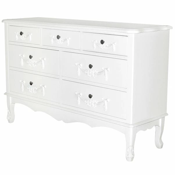 Dunelm Toulouse 7 Drawer Chest, Ivory 5 Dunelm Toulouse 7 Drawer Chest, Ivory - Image 3