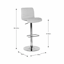 Dunelm Vigo Fabric Bar Stool -furniture Shop 30244410 alt09