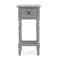 Dunelm Lucy Cane Grey Telephone Table