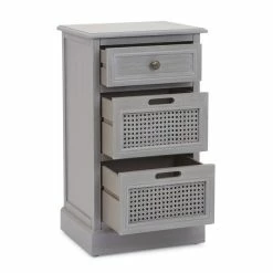 Dunelm Lucy Cane 3 Drawer Bedside Table -furniture Shop 30267546 alt03