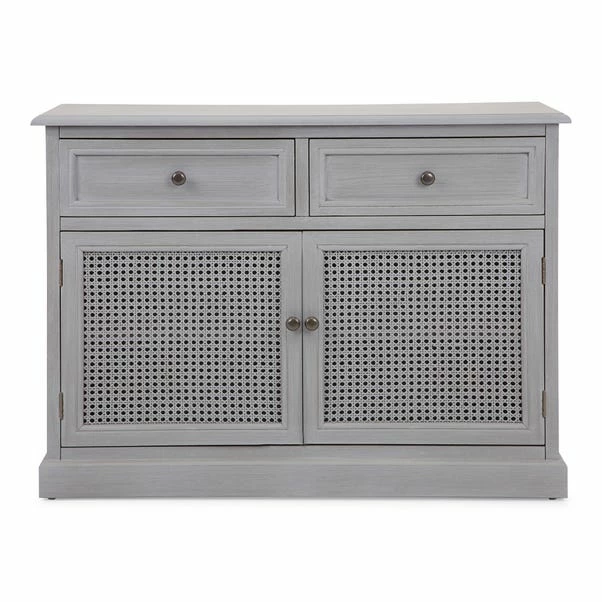 Dunelm Lucy Cane Grey Small Sideboard 4 Dunelm Lucy Cane Grey Small Sideboard - Image 2
