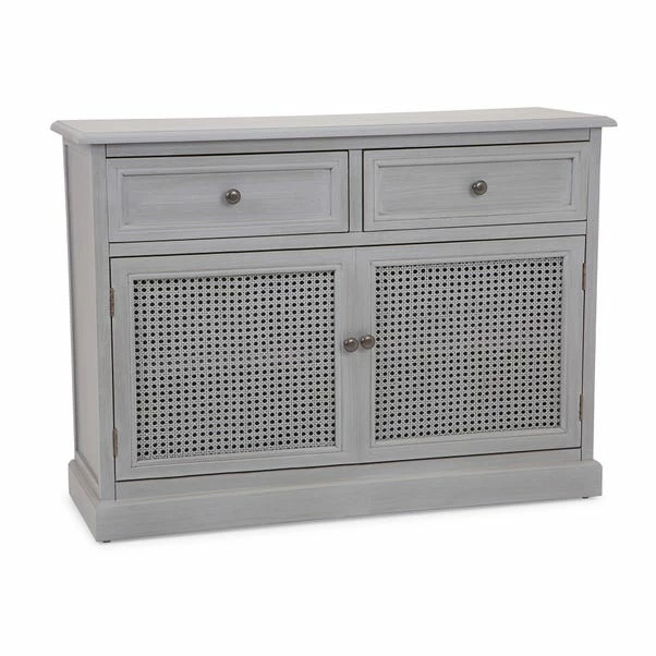 Dunelm Lucy Cane Grey Small Sideboard 5 Dunelm Lucy Cane Grey Small Sideboard - Image 3