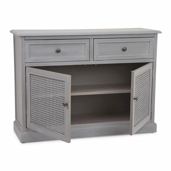 Dunelm Lucy Cane Grey Small Sideboard 7 Dunelm Lucy Cane Grey Small Sideboard - Image 5