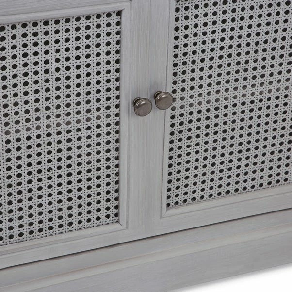 Dunelm Lucy Cane Grey Small Sideboard 8 Dunelm Lucy Cane Grey Small Sideboard - Image 6