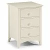 Julian Bowen Cameo 3 Drawer Bedside Table, Stone White & Pine -furniture Shop 30304304