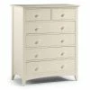 Julian Bowen Cameo 6 Drawer Chest, Stone White & Pine -furniture Shop 30304306