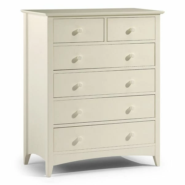 Julian Bowen Cameo 6 Drawer Chest, Stone White & Pine 3 Julian Bowen Cameo 6 Drawer Chest, Stone White & Pine