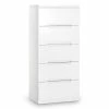 Julian Bowen Manhattan Slim 5 Drawer Chest, White 1 Julian Bowen Manhattan Slim 5 Drawer Chest, White -furniture Shop 30304314