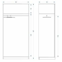 Harmony Acton Double Wardrobe, White 9 Harmony Acton Double Wardrobe, White -furniture Shop 30424018 alt09