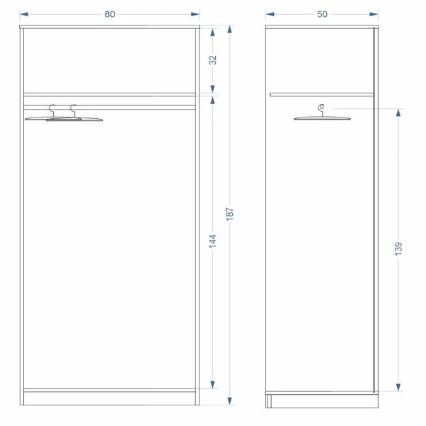 Harmony Acton Double Wardrobe, White 6 Harmony Acton Double Wardrobe, White - Image 4