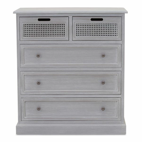 Dunelm Lucy Cane 5 Drawer Chest 4 Dunelm Lucy Cane 5 Drawer Chest - Image 2