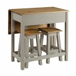 Core Corona Grey Drop Leaf Table Dining Set